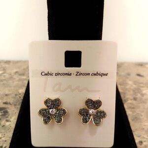 Gold and Silver Flower Earrings